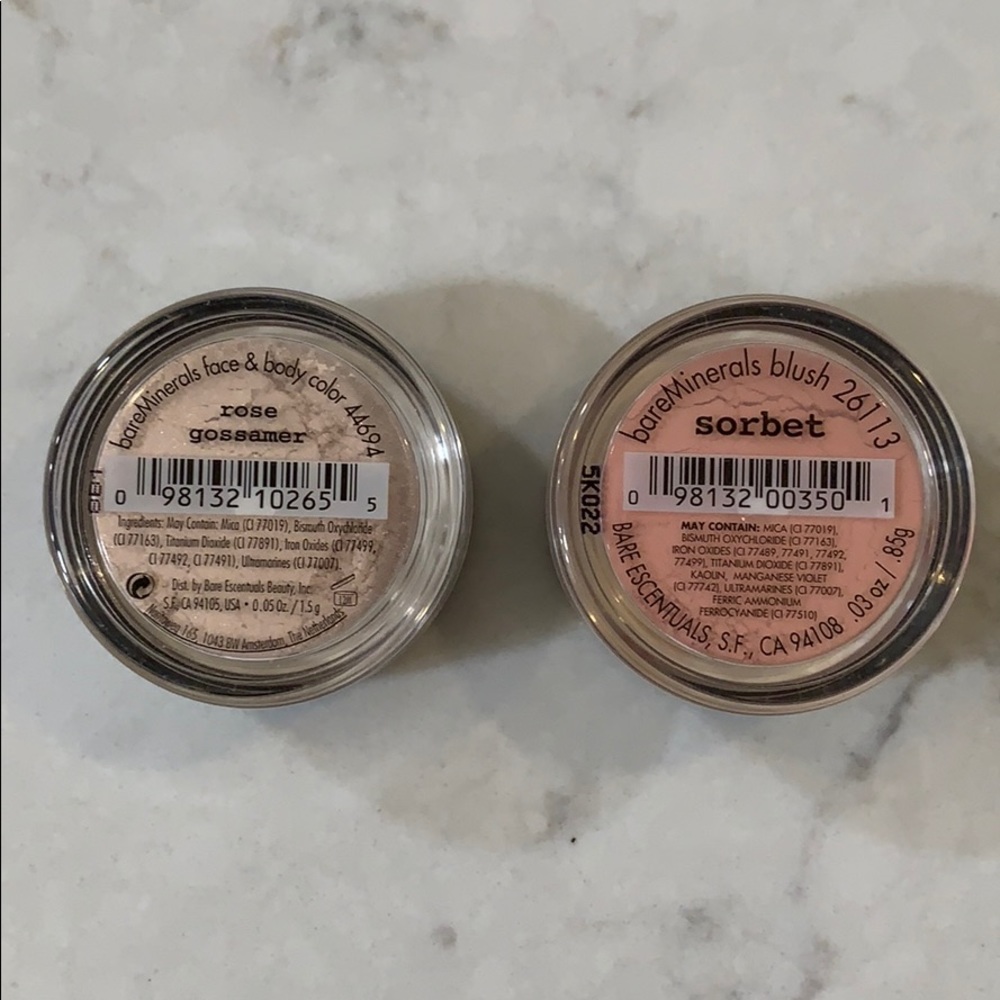 Bareminerals blush and finishing finishing powder